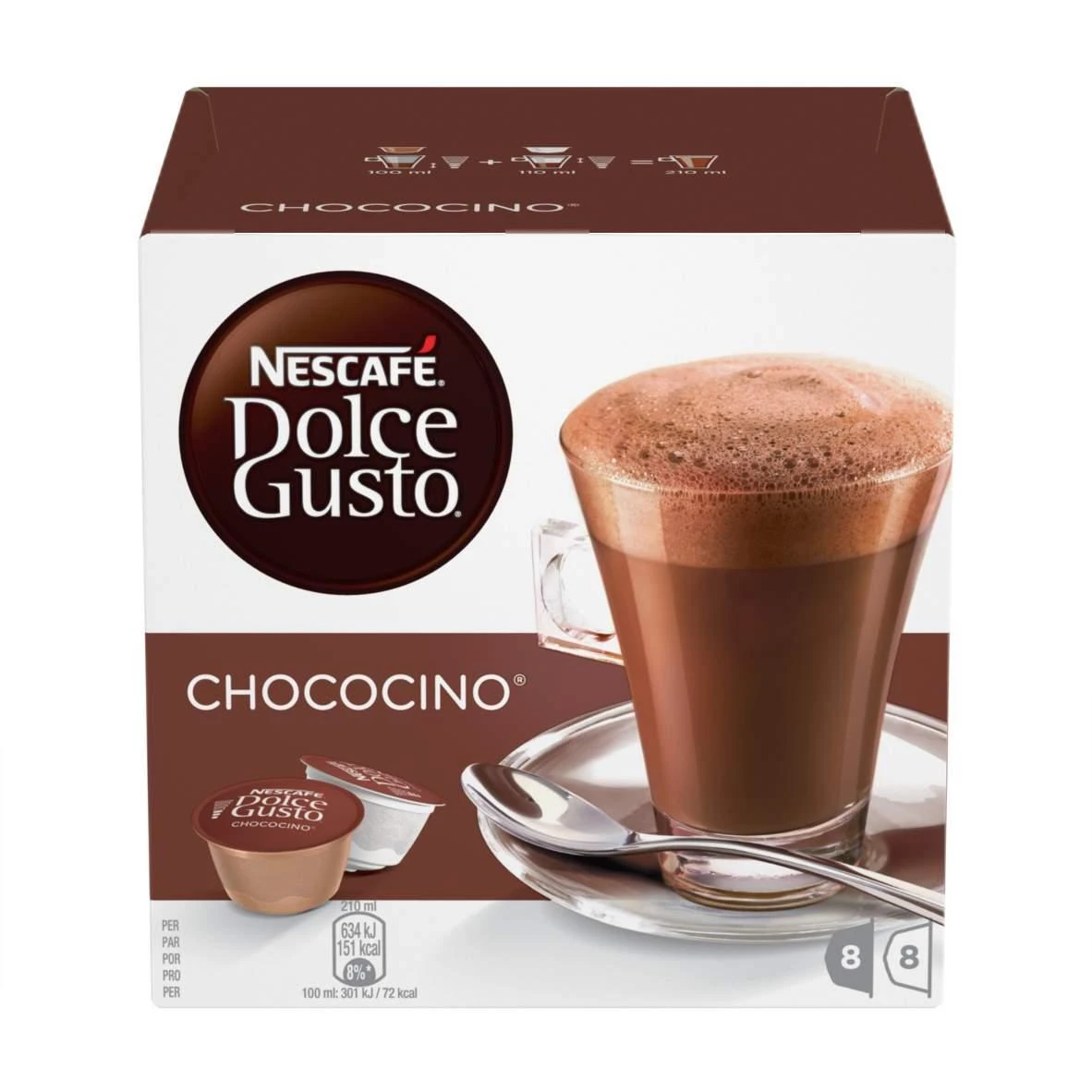 Šokolado kapsulės Nescafe Dolce Gusto Chococino 256g 16 kapsulių