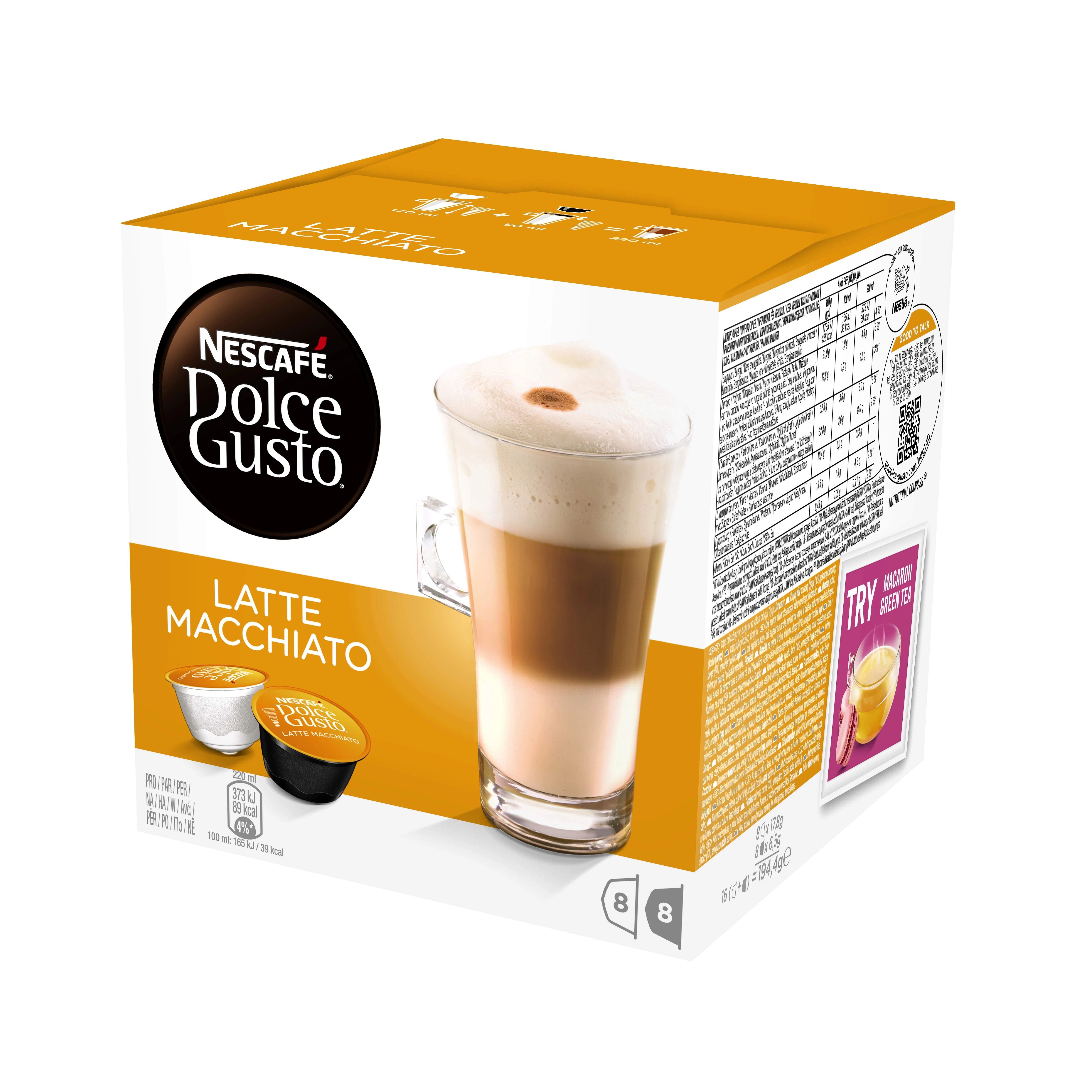 NESCAFÉ® Dolce Gusto® Latte Macchiato kava 16 kapsulių dėžutėje 194.4g