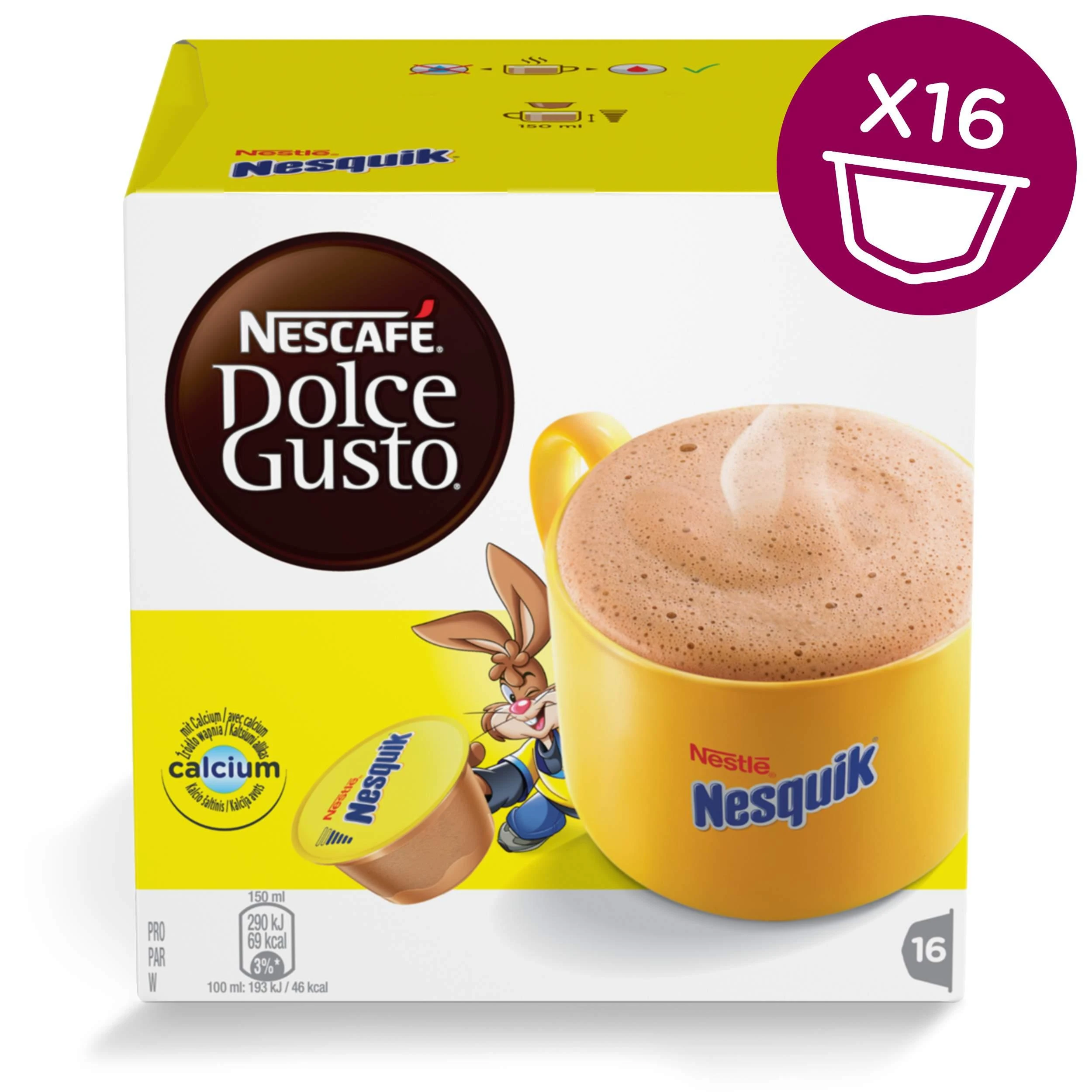 NESCAFÉ® Dolce Gusto® Nesquik® kakava 16 kapsulių dėžutėje 256g