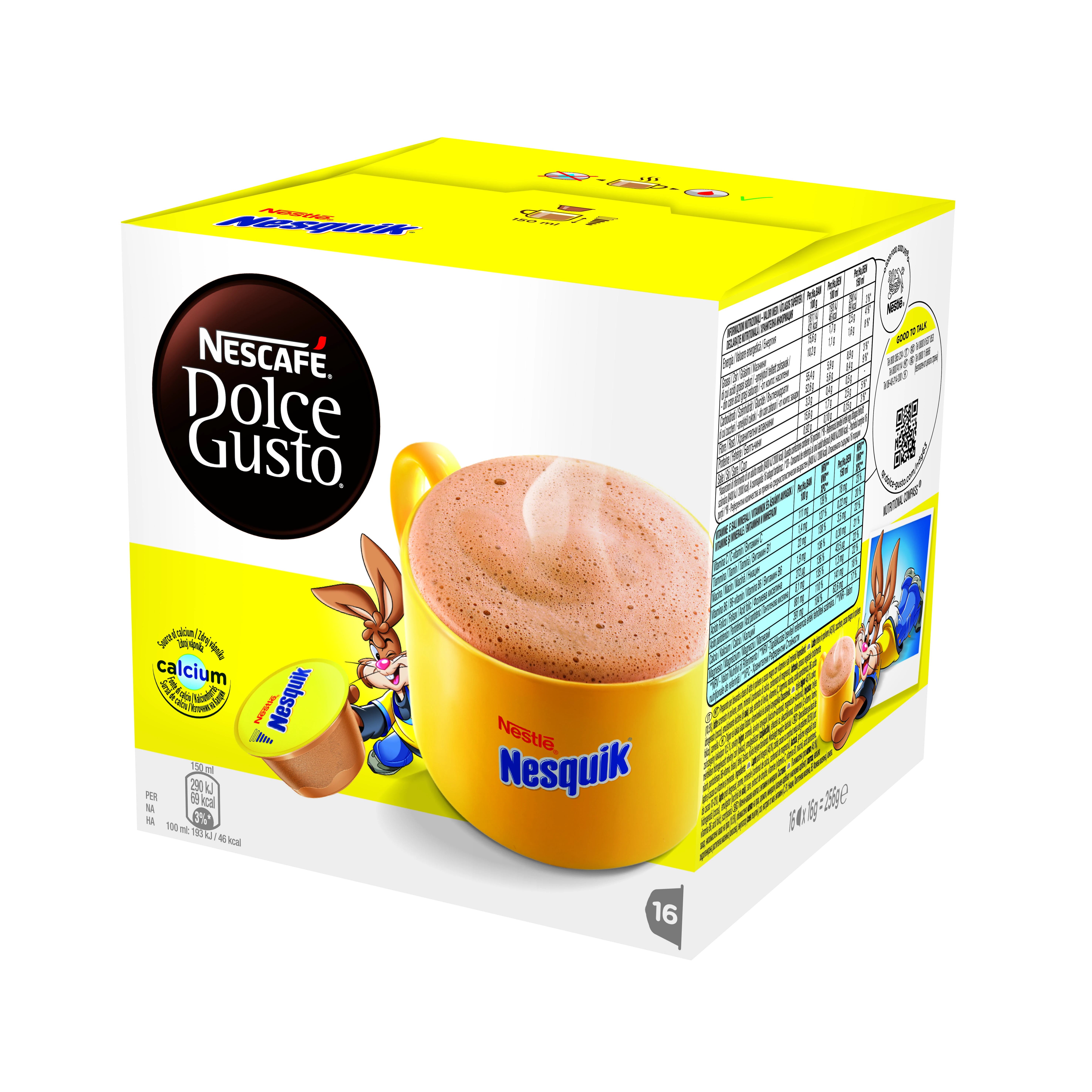 NESCAFÉ® Dolce Gusto® Nesquik® kakava 16 kapsulių dėžutėje 256g