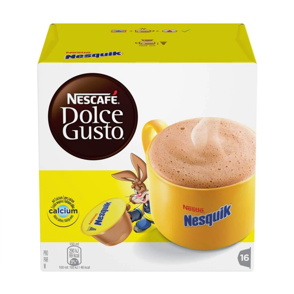 NESCAFÉ® Dolce Gusto® Nesquik® kakava 16 kapsulių dėžutėje 256g