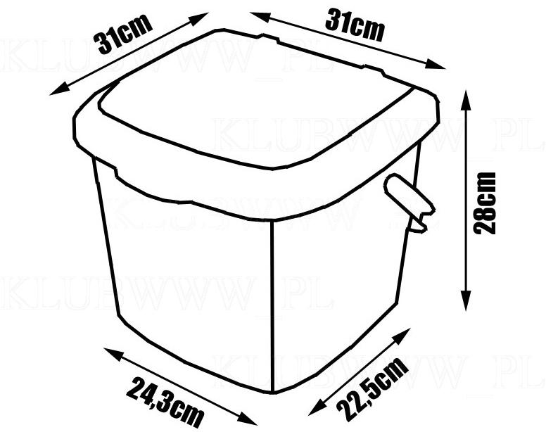 Branq Žvejo kibiras kėdutė 15,5 L (max apkrova 130kg)