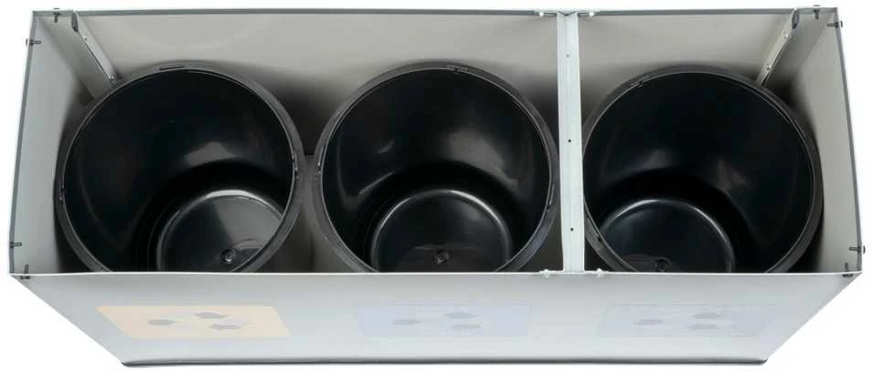 Alda 3 dalių MINI rūšiavimo šiukšliadėžė 3 x 12 l "Eco Station"