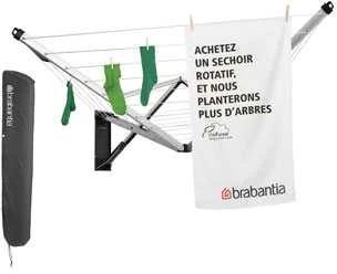 Brabantia Prie sienos tvirt. džiov. WallFix 24 m - Metallic Pilkas