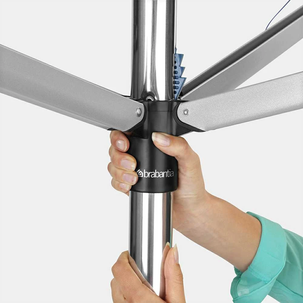 Brabantia Besis. džiov. Topspinner 50 m met. str. - Metallic Pilkas