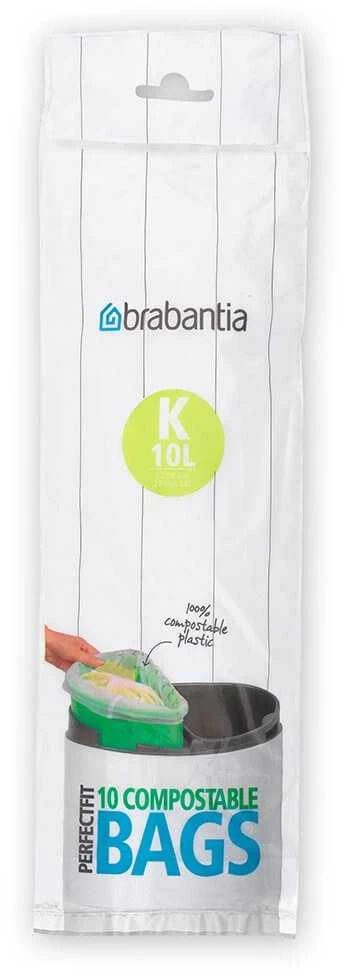 Brabantia Biologiškai suyrantys šiukšlių maišeliai K 10 L (ritinėlyje 10 maišelių)