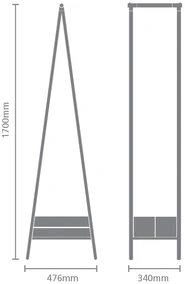 Brabantia Drabužių kabykla Linn, Compact - Juodas
