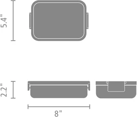 Brabantia Pietų dėžutė, vidutinė, Make &amp; Take