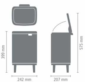 Brabantia Šiukšlių dėžė, Bo Hi, 7 L