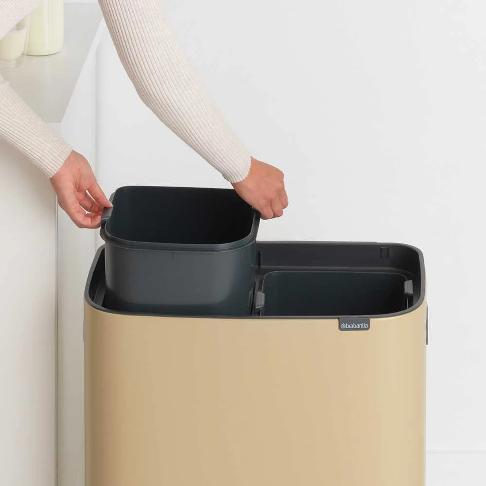 Brabantia Šiukšlių dėžė Bo Touch Bin atidaroma ranka, 2x30 L