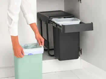 Aptel Brabantia šiukšlių dėžė, montuojama, Sort &amp; Go 2 x 15L