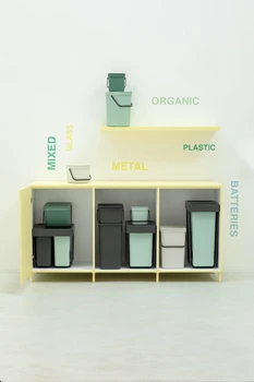 Brabantia šiukšlių dėžė, montuojama, Sort &amp; Go 2 x 30L