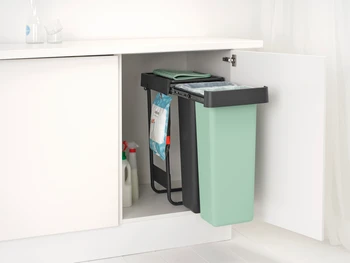Brabantia šiukšlių dėžė, montuojama, Sort &amp; Go 2 x 30L