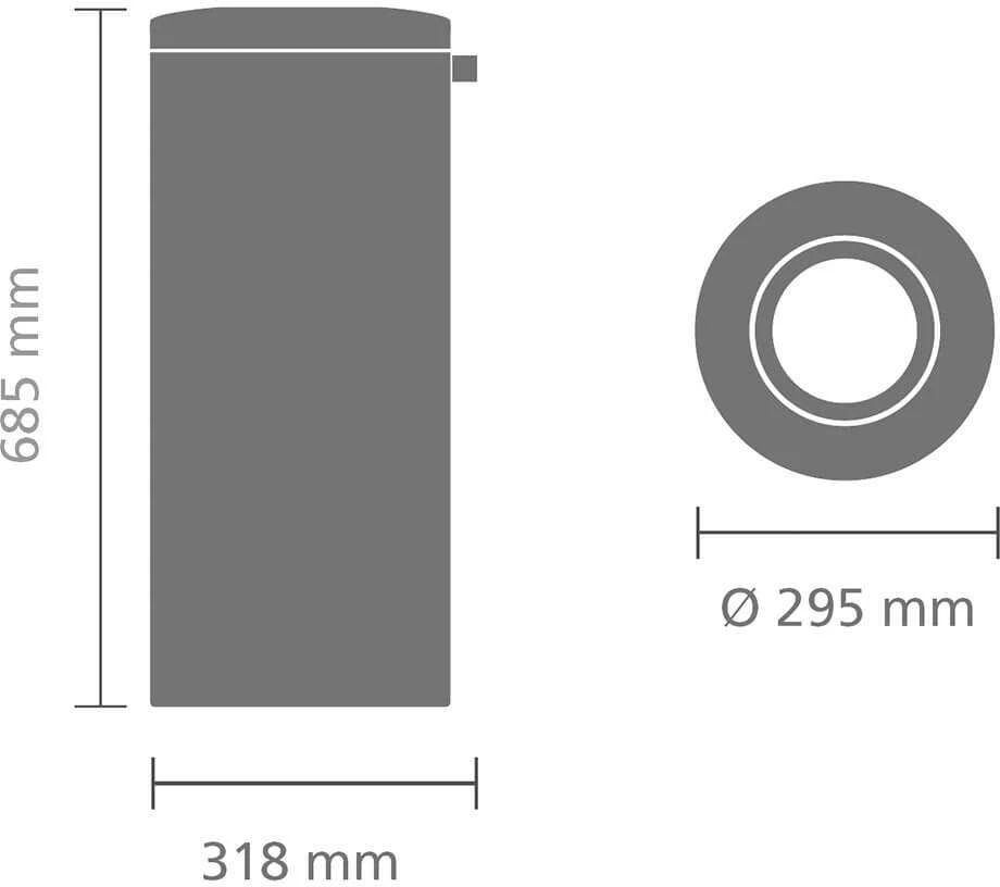 Brabantia Šiukšlių dėžė - peleninė, 30 L