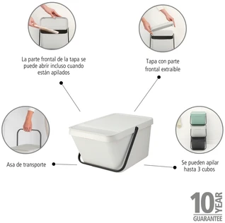 Brabantia Šiukšlių dėžė Sort &amp; Go rūšiavimui, 20 L