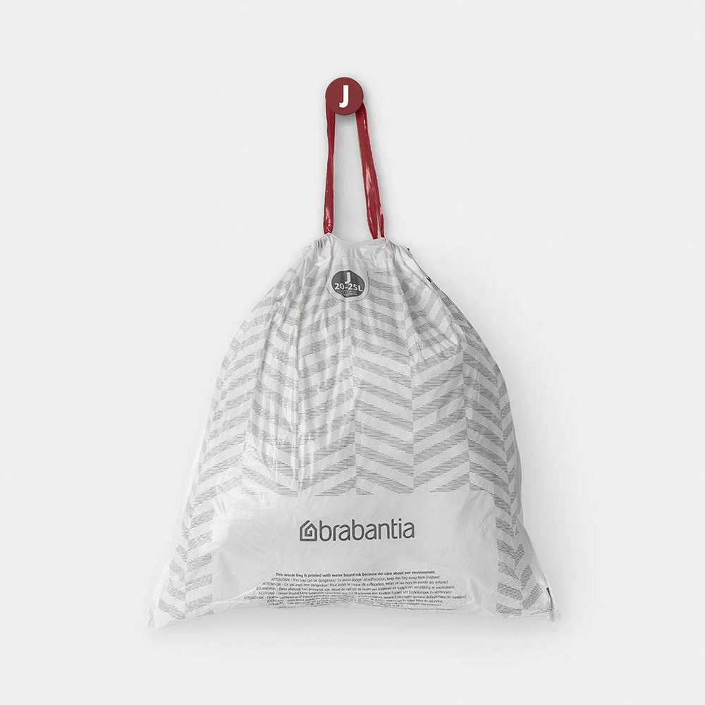 Brabantia atkritumu tvertnes ieliktņi J, 23l, 40 maisi rullītī, balts