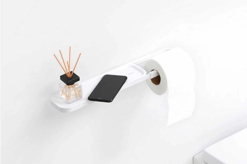 Brabantia Tualetinio popieriaus laikiklis su lentynėle MindSet