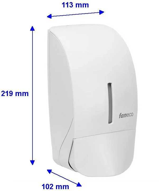 Skysto muilo dozatorius 0,9 l Calma (baltas), Faneco