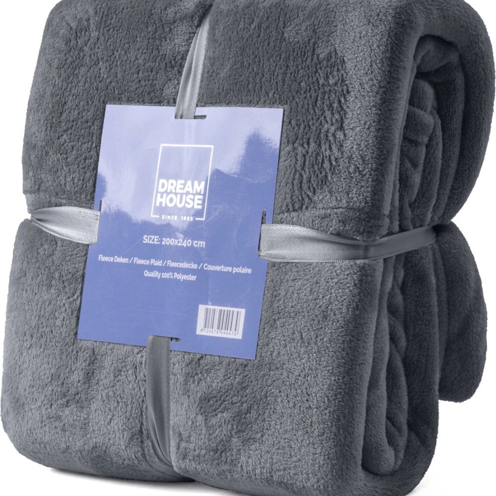 Dreamhouse Fleece pledas DH Fleece Anthracite 150x200 cm tamsiai pilkas