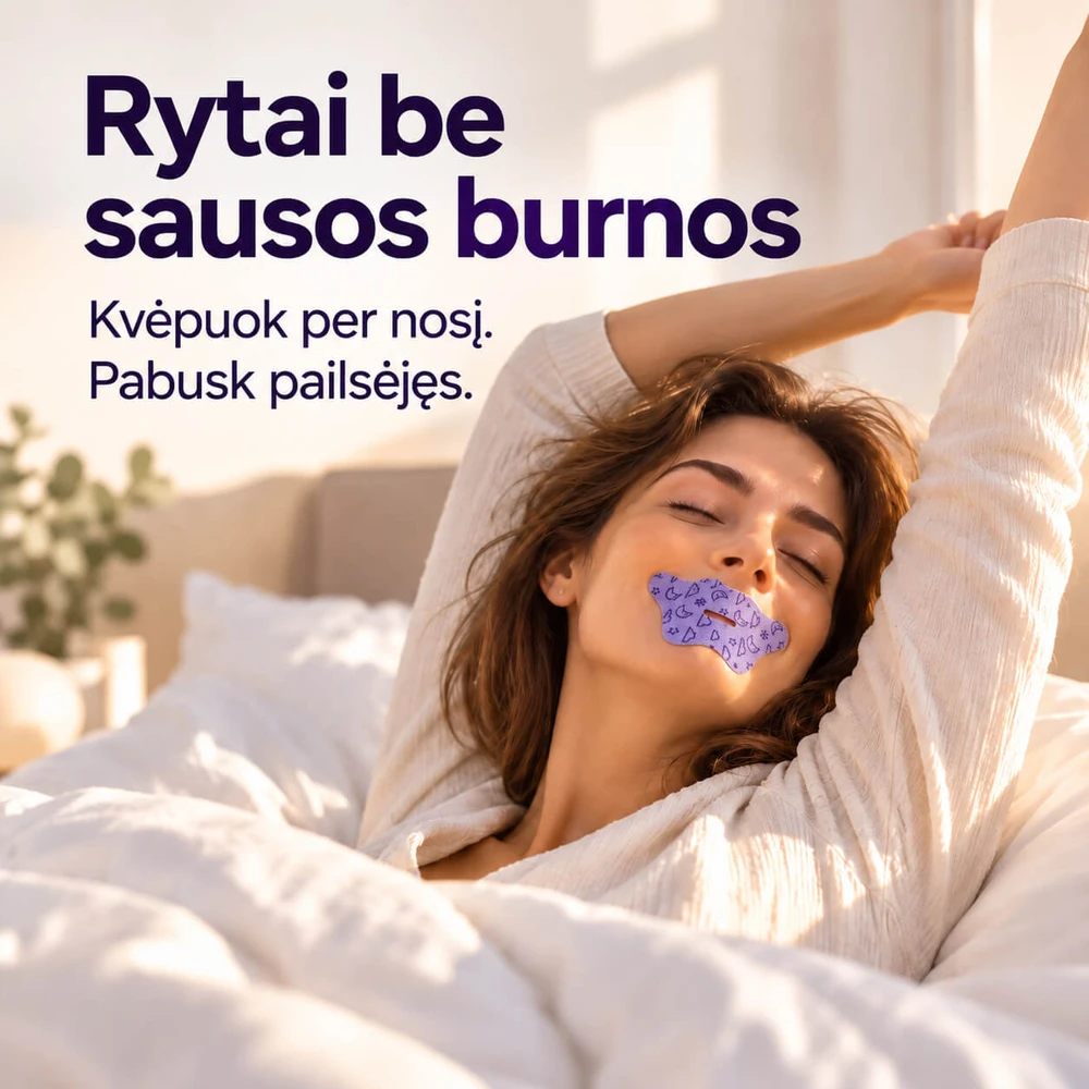 Norden Nights burnos juostelės miegui – skatina kvėpuoti per nosį, 30 vnt.