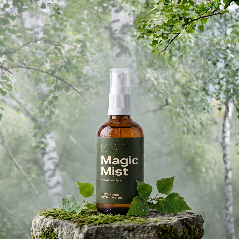 Noxnox Natūralus beržų purškalas patalynei – 100% beržų hidrolatas "Magic Mist "