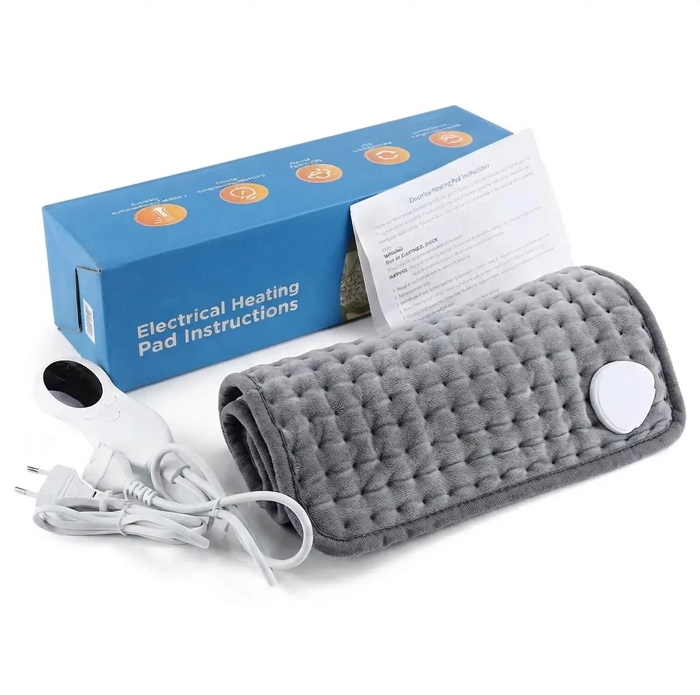Patalynės komplektas Swiss nights Elektrinis šildantis kilimėlis 60x30 cm – 10 šilumos lygių, automatinis išsijungimas, skalbiamas