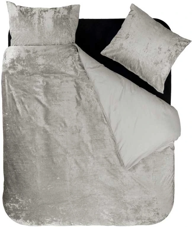 Patalynės komplektas Sleeptime Crystal Velvet veliūrinis patalynės užvalkalų komplektas, 140x200 cm, smėlio spalvos
