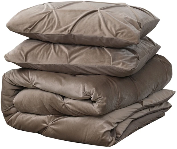 Patalynės komplektas Sleeptime Mikroperkalio patalynė Velvet Pintuck ruda 140x200