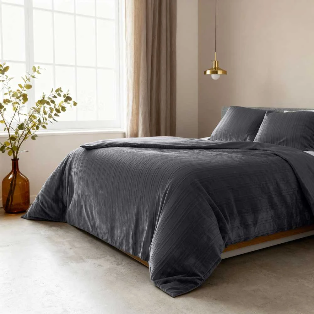 Patalynės komplektas Sleeptime Mikroperkalio patalynė Velvet Lining juoda 200x220