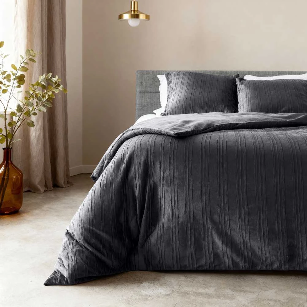 Patalynės komplektas Sleeptime Mikroperkalio patalynė Velvet Lining juoda 200x220