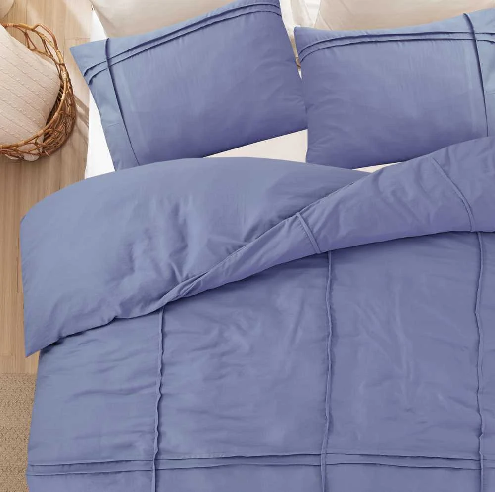 Patalynės komplektas Sleeptime Mikropluošto patalynė Washed Tufted mėlyna 200x220