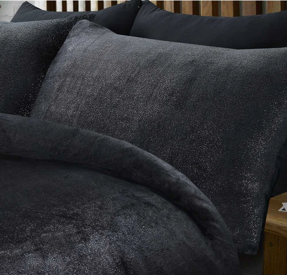 Patalynės komplektas Sleeptime Mikropluošto patalynė Glamour Deco Foil juodos spalvos 200x220