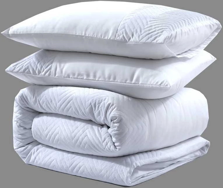 Patalynės komplektas Sleeptime Mikropluošto patalynė Velvet Crossline balta 200x220