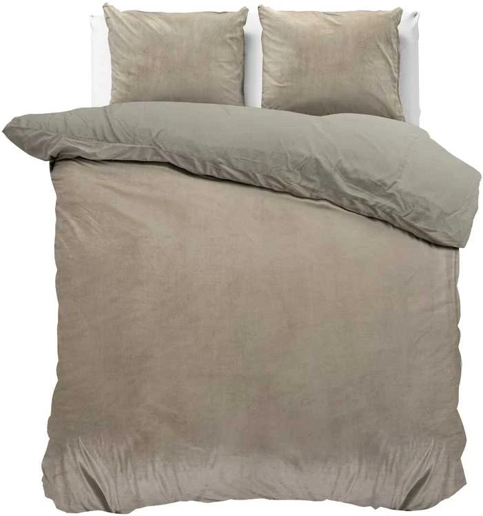 Patalynės komplektas Veliūrinė patalynė Sleeptime Velvet Uni juodos spalvos 200×220 cm, su 2 pagalvių užvalkalais