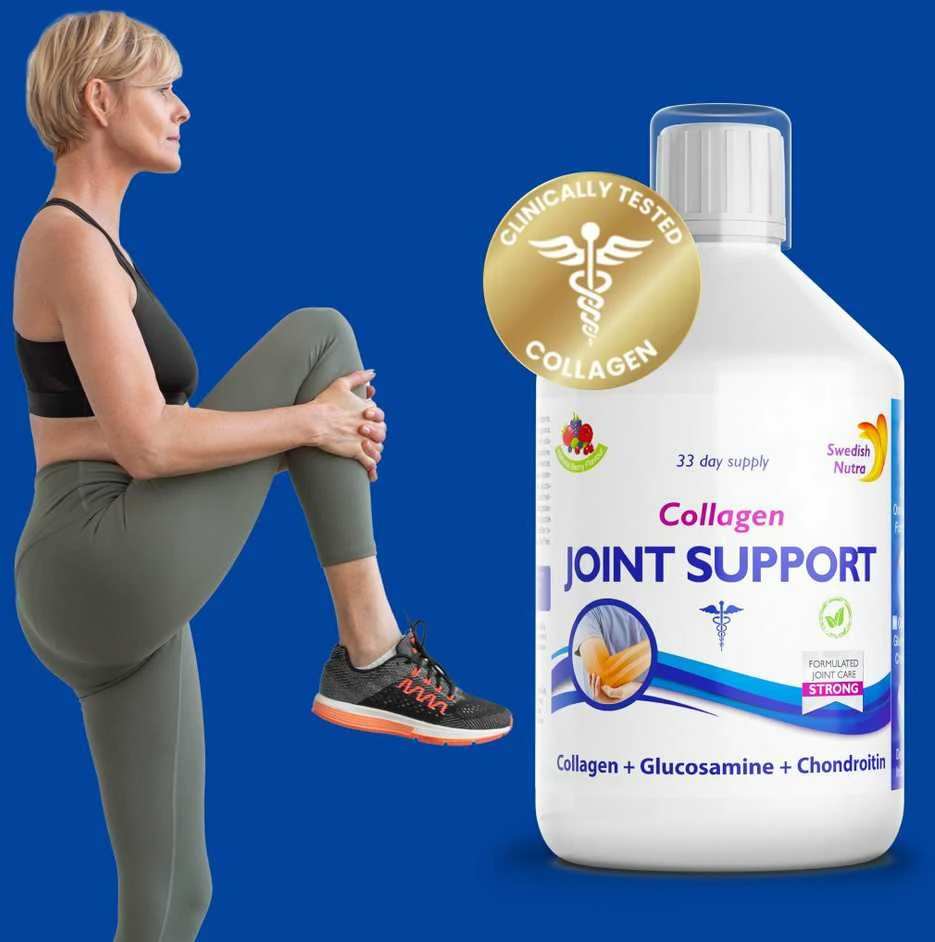 Swedish Nutra Skystas jūrinis kolagenas Joint Support 5000 mg – geriamas kolageno papildas su augalų mišiniu 500 ml