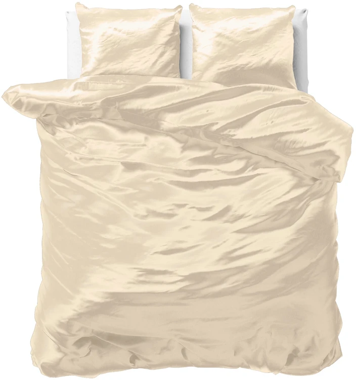 Sleeptime dirbtinio šilko patalynės komplektas Beauty Skin Care – kreminė spalva (200x220)