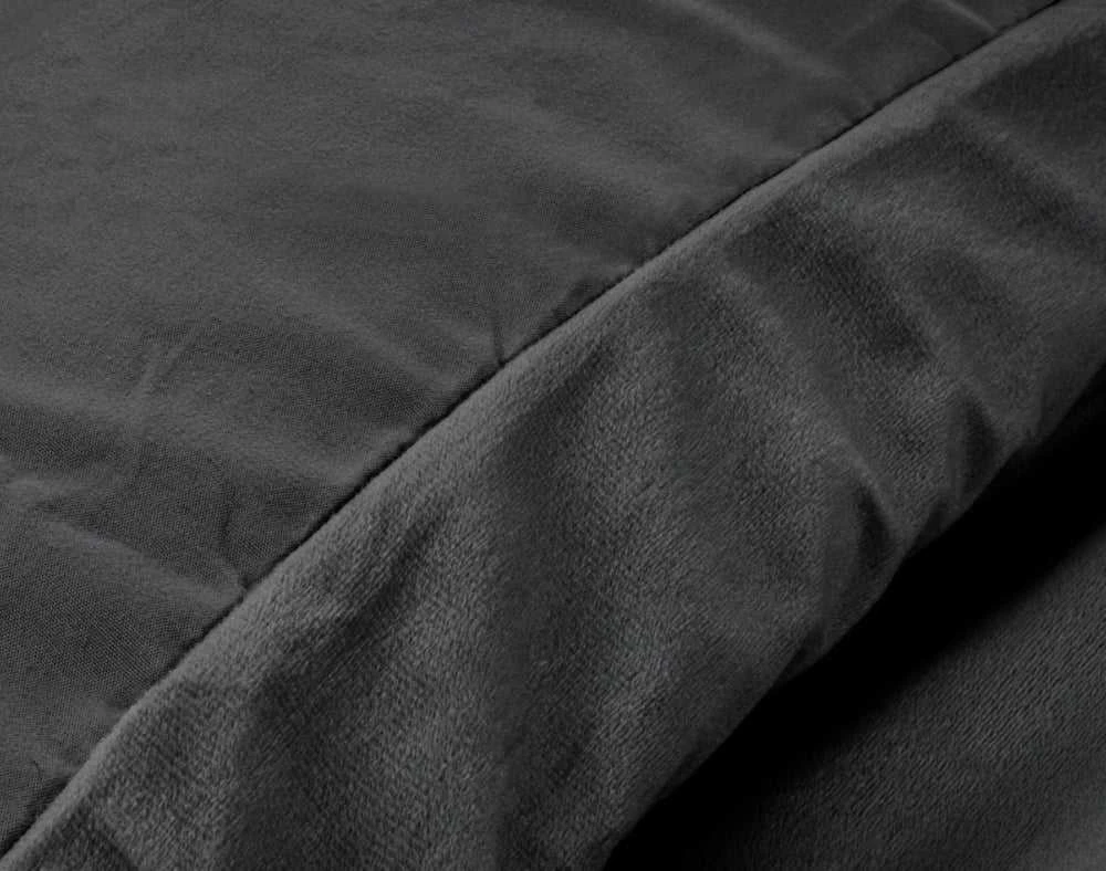 Patalynės komplektas Veliūrinė patalynė Sleeptime Velvet Uni antracito spalvos 200×220 cm, su 2 pagalvių užvalkalais
