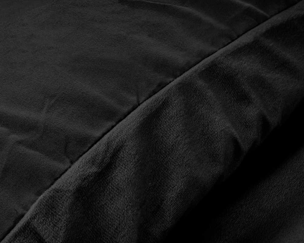 Patalynės komplektas Veliūrinė patalynė Sleeptime Velvet Uni juodos spalvos 200×220 cm, su 2 pagalvių užvalkalais