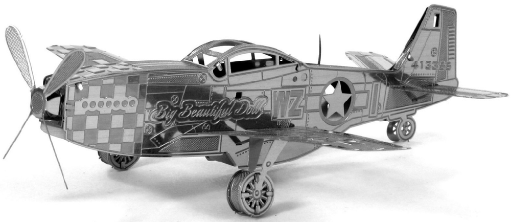 Metal Earth Metalinis 3D konstruktorius Mustang P-51
