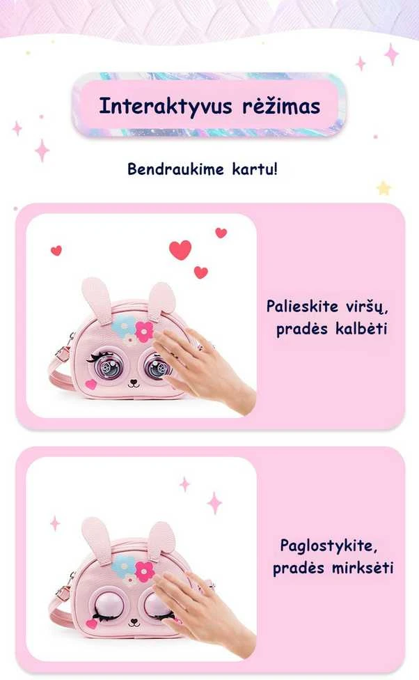 Mirksinti rankinė, katinėlis