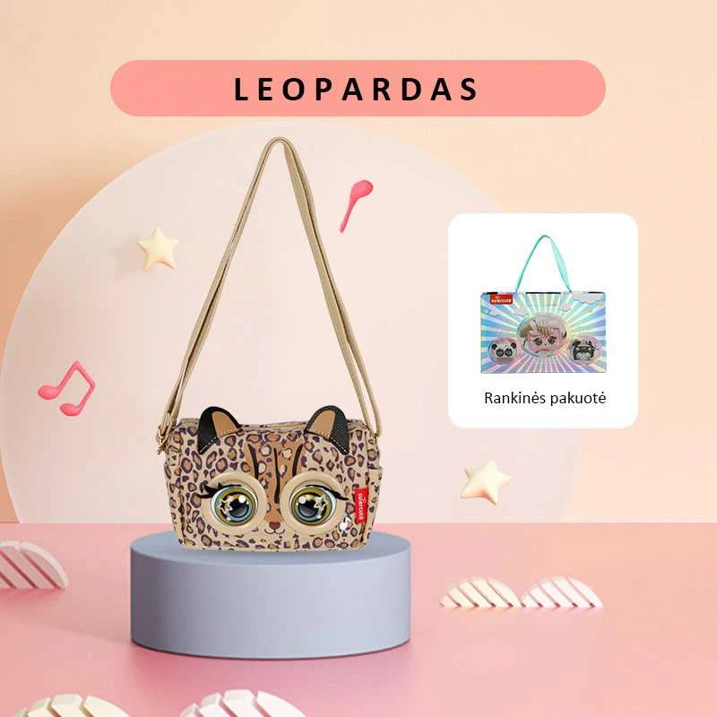 Mirksinti rankinė, leopardas