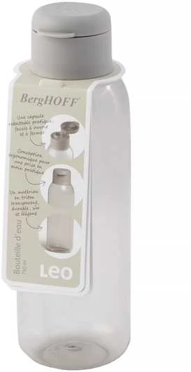 BergHOFF 0,75 l gertuvė - BPA-free, nepralaidi, iš Tritan plastiko su atlenkiamu dangteliu, tinkama visoms amžiaus grupėms ir veikloms