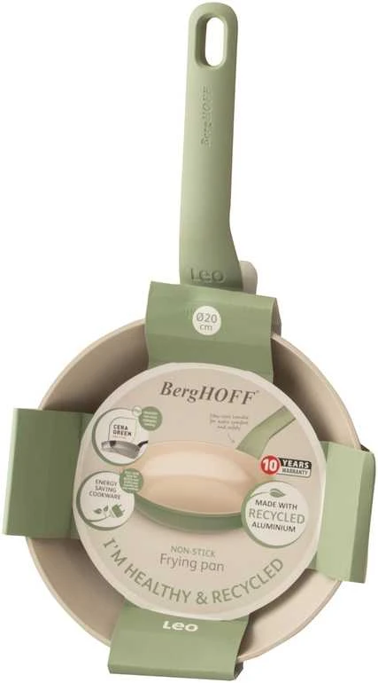 BergHOFF 20 cm keptuvė - Balance Sage su keramine nepridegančia danga ir perdirbtu aliuminiu