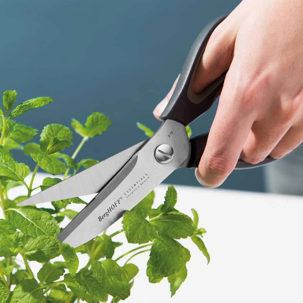 BergHOFF 22 cm virtuvinės žirklės - nerūdijančio plieno ašmenys su ergonomiškomis neslystančiomis rankenomis