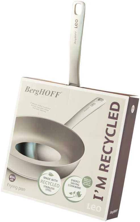 BergHOFF 24 cm keptuvė - Graphite serija su nerūdijančio plieno kapsuliniu pagrindu ir elegantiška apdaila