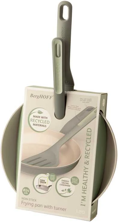 BergHOFF 24 cm keptuvė + mente - Balance Moonmist su silikonine mentele ir perdirbto plastiko rankena