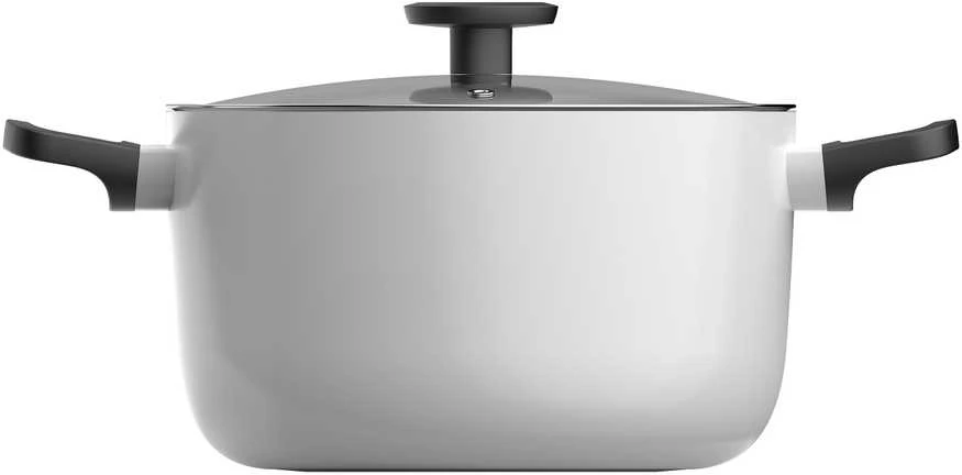BergHOFF 24 cm puodas - Glints Spirit serija su stikliniu dangčiu ir sveika nepridegančia danga