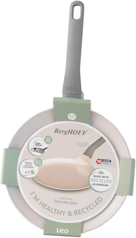 BergHOFF 26 cm blyninė - Balance Moonmist ekologiška neprideganti keptuvė su vėsia rankena
