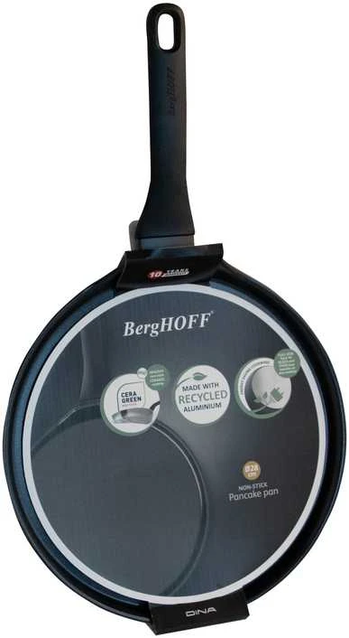 BergHOFF 28 cm blyninė - Helix neprideganti perdirbto aliuminio keptuvė su CeraGreen danga lengvam apvertimui