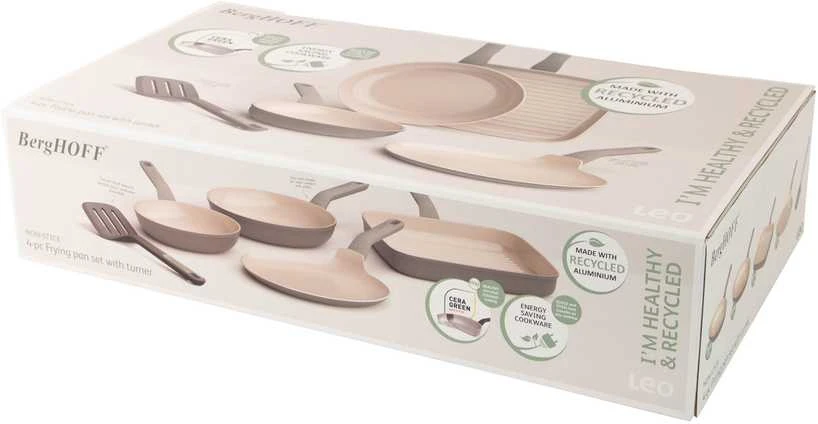 BergHOFF Balance Moonmist 4 dalių keptuvių rinkinys su mentelė